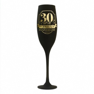 Flûte champagne Noire 30 ans
