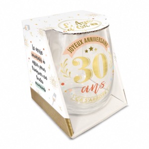 Verre rond Cadeau 30 ans