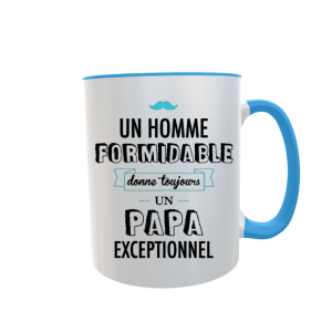 Mug personnalisé intérieur bleu