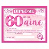 Cadre diplôme de la 60aine femme