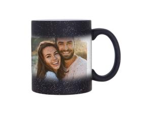 Mug magique paillettes noir personnalisé