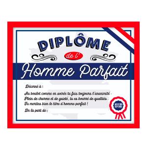 Cadre diplôme Homme Parfait