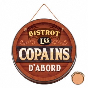 Plaque Tonneau Bistrot Les Copains