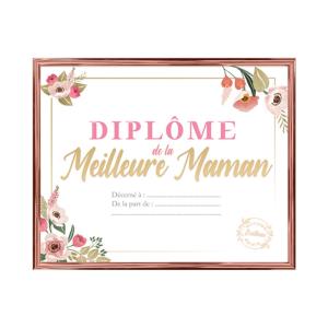 Cadre diplôme Meilleure Maman