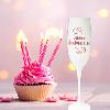 Flûte champagne Rose doré Joyeux Anniversaire