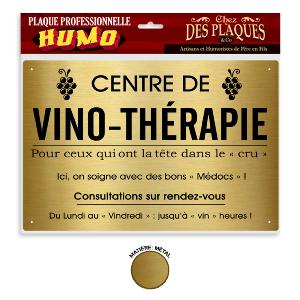 Plaque Professionnelle Vino-Thérapie