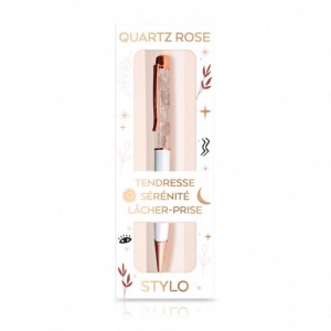 Stylo Bille Pierres Vertus Quartz Rose