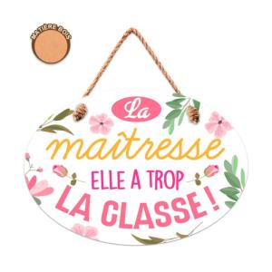 Plaque de porte maîtresse trop la classe