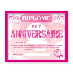 Cadre diplôme Anniversaire Femme