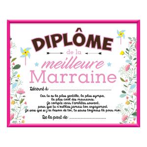 Cadre diplôme Marraine