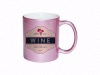 Mug brillant rose personnalisé