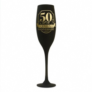 Flûte champagne Noire 50 ans