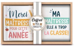 Coffret Mug et chaussettes Maîtresse