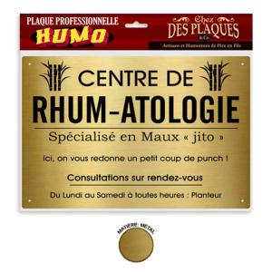 Plaque Professionnelle Rhum-Athologie