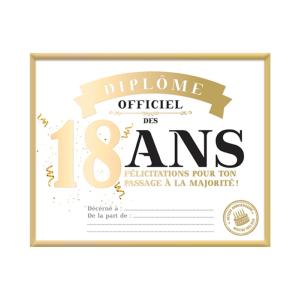 Cadre diplôme 18 ans