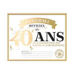 Cadre diplôme 40 ans