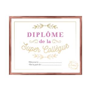 Cadre Diplôme Super Collègue