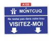 Plaque de Porte Autoroute Montcuq