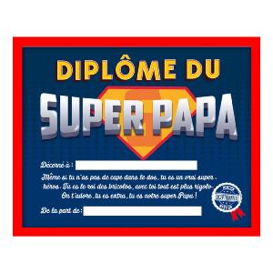 Cadre diplôme Super Papa 2