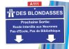 Plaque de Porte Autoroute Blondasses