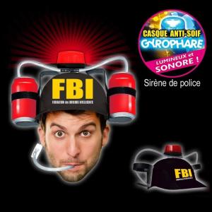 Casque anti soif gyrophare FBI