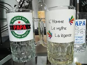 Chope de bière personnalisée