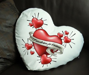 Coussin coeur personnalisé