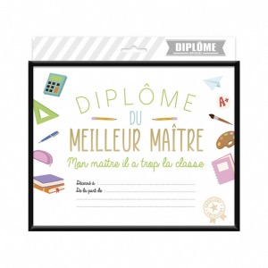 Cadre diplôme Meilleur Maitre