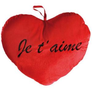 Coussin coeur Je t'aime XL