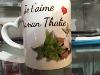 Mug anse coeur personnalisé