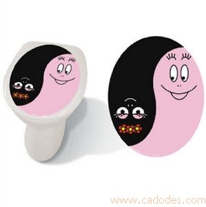 Sticker Deco WC Barbapapa