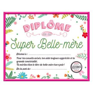 Cadre diplôme Super Belle mère