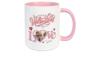 Mug anse rose personnalisé