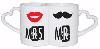 Mug Duo coeur personnalisé