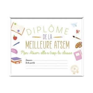 Cadre diplôme Meilleure Atsem